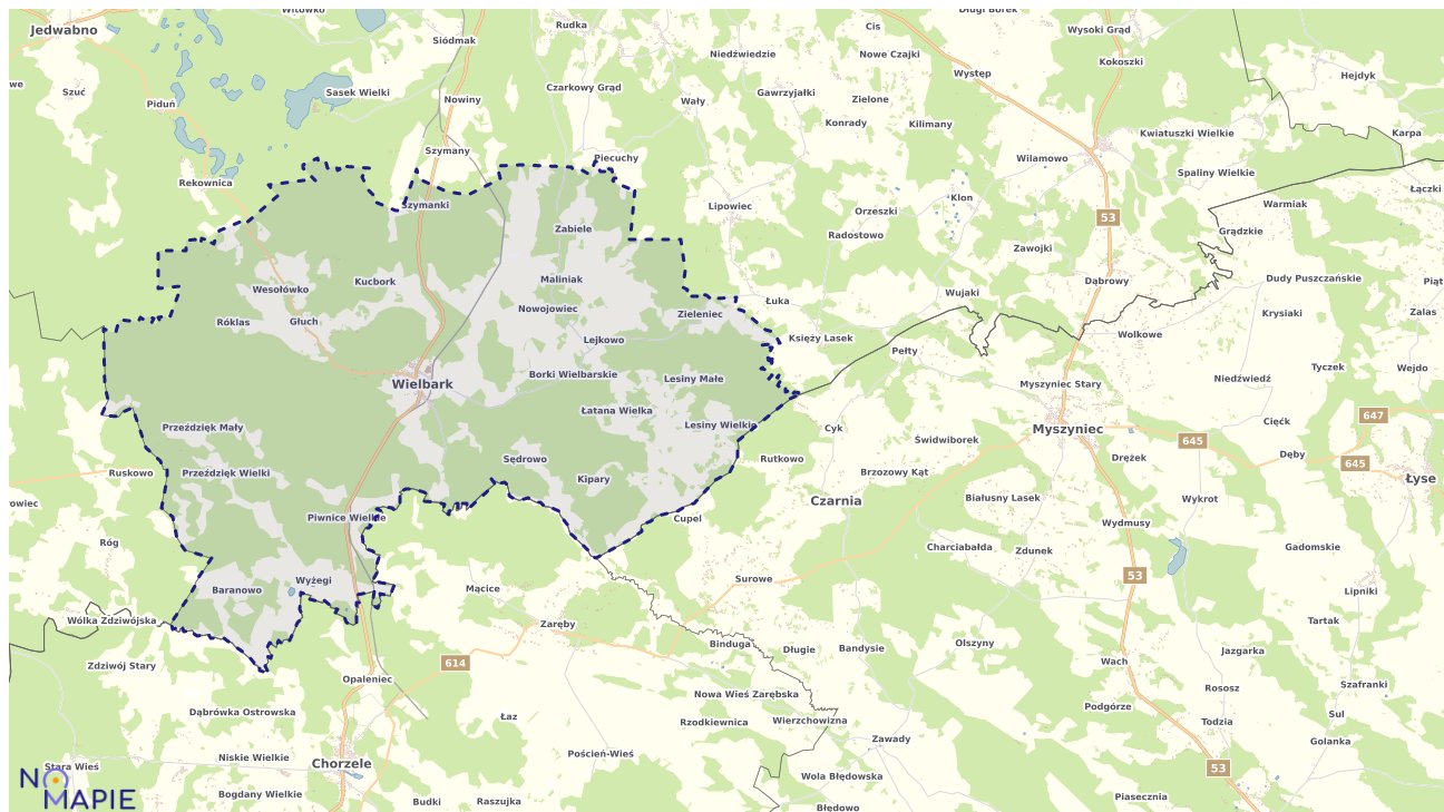 Mapa wyborów do sejmu Wielbark